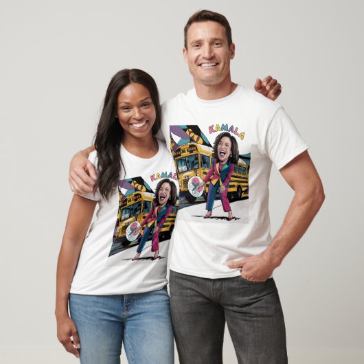 Grappige Kamala Harris voor de schoolbus T-shirt (Unisex)