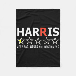 Grappige Kamala Harris Zeer D Zou Niet Aanbevelen Fleece Deken