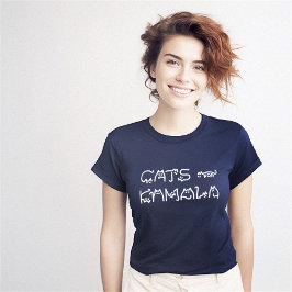 Grappige Kamala Kattentypografie Origineel T-shirt