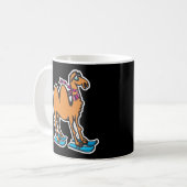 grappige kameel op ski's koffiemok (Voorkant links)