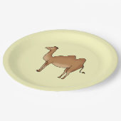 grappige kameel papieren bordje (Gekanteld)