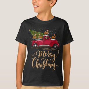 Grappige kameel rijden kerstboom vrachtwagen kamel t-shirt