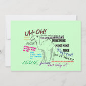 grappige kamelendag verjaardag kaart (Voorkant)