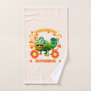 Grappige Kameleon Goedemorgen Zonneschijn Handdoek