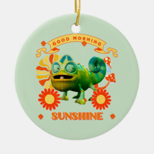 Grappige Kameleon Goedemorgen Zonneschijn Keramisch Ornament