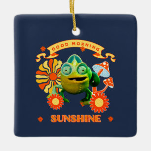 Grappige Kameleon Goedemorgen Zonneschijn Retro Ku Keramisch Ornament