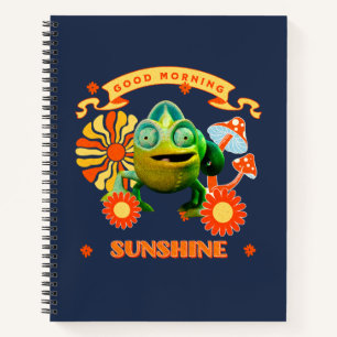 Grappige Kameleon Goedemorgen Zonneschijn Retro Ku Notitieboek