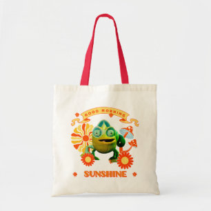 Grappige Kameleon Goedemorgen Zonneschijn Retro Ku Tote Bag