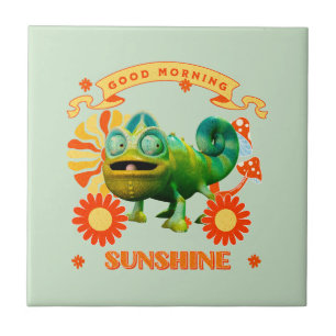 Grappige Kameleon Goedemorgen Zonneschijn Tegeltje