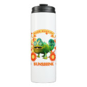 Grappige Kameleon Goedemorgen Zonneschijn Thermosbeker (Voorkant)