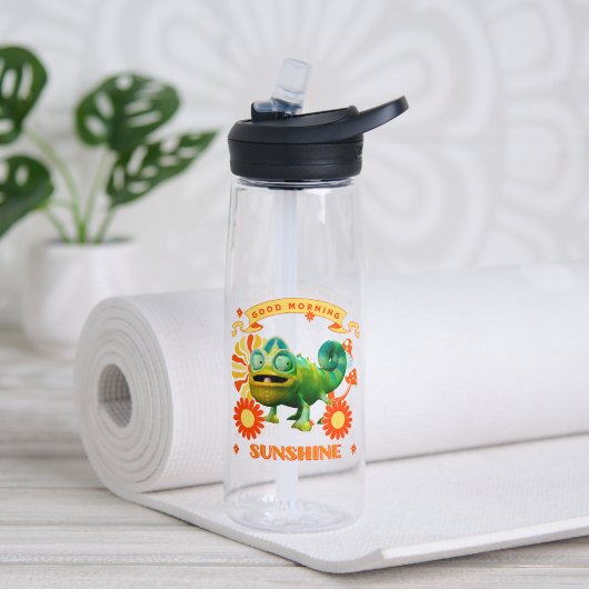 Grappige Kameleon Goedemorgen Zonneschijn Waterfles (Yoga (Gedraaid) )