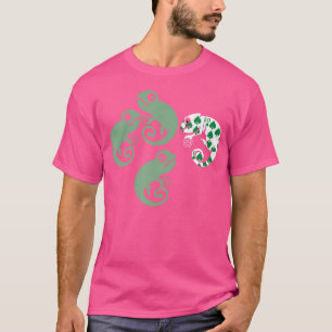 Grappige kameleon Kaarten T-shirt