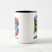 Grappige kameleons begrijpen kleurtheorie mok (Midden)