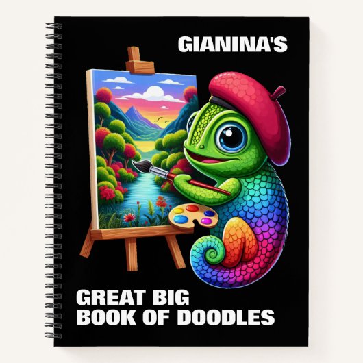 Grappige kameleons begrijpen kleurtheorie notitieboek (Voorkant)