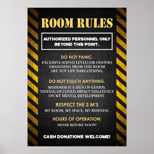 Grappige kamerregels voor Tieners Poster (Voorkant)