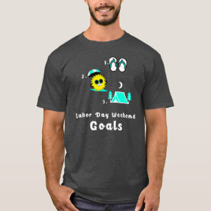 Grappige kampeer- en stranddoelen voor het Labor D T-shirt