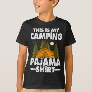 Grappige kampeerder wandelen outdoor natuur dit is t-shirt