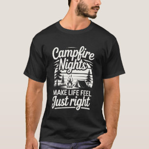 Grappige kampeerhumor Camping Kampvuur voor mannen T-shirt