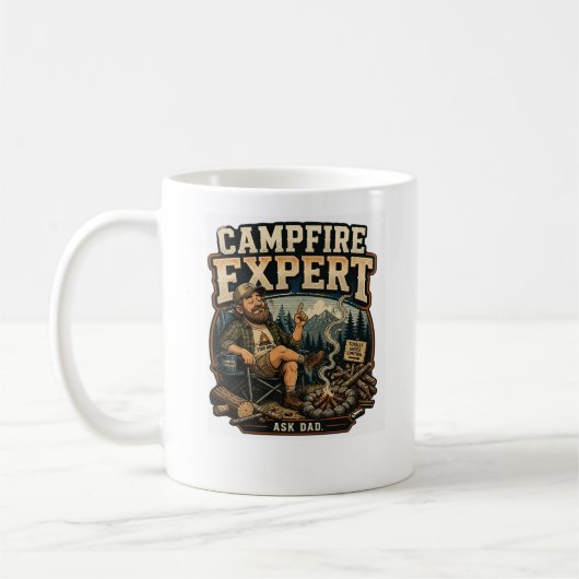 Grappige Kampvuur Expert Kop Camping Cadeau (Links)