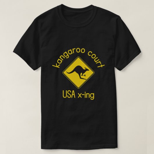 Grappige Kangoeroe Court USA Crossing Xing ULTRA M T-shirt (Design voorkant)