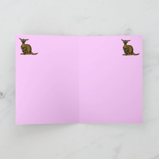 Grappige kangoeroe happy moederdag kaart (Binnen)