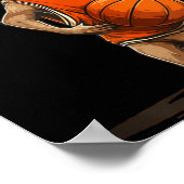 Grappige kangoeroe met basketbal kostuum voor man poster (Hoek)
