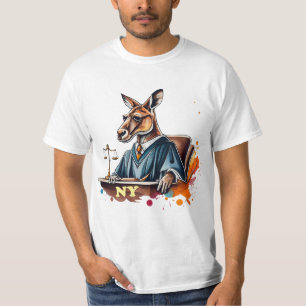 Grappige Kangoeroe Rechter in Kangoeroe Hof T-shirt