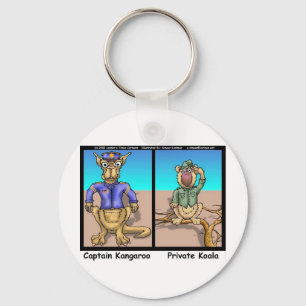 Grappige kangoeroes & koala grappige cartoon cadea sleutelhanger