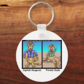 Grappige kangoeroes & koala grappige cartoon cadea sleutelhanger (Voorkant)