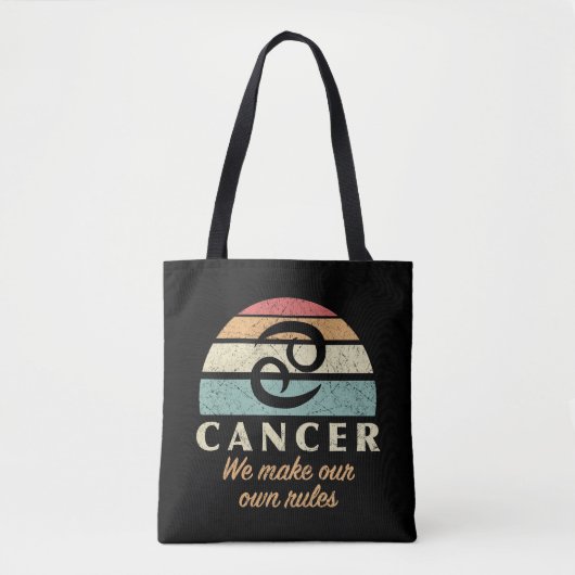 Grappige kanker Zodiac regels Tote Bag (Voorkant)
