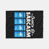 Grappige Kans Op Sarcastische Humor Grappige Manne Fleece Deken (Voorkant (Horizontaal))