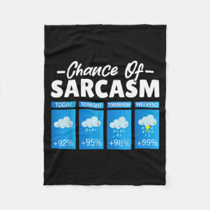 Grappige Kans Op Sarcastische Humor Grappige Manne Fleece Deken