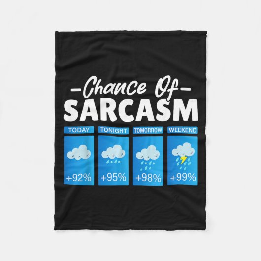 Grappige Kans Op Sarcastische Humor Grappige Manne Fleece Deken (Voorkant)