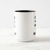 Grappige Kantoor Coffee maakt me minder moordlusti Mok (Midden)