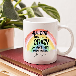 Grappige Kantoor Crazy werkplek gepersonaliseerd Koffiemok