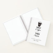 Grappige kantoor eerst koffie dan werk monogrammed notitieboek (Binnen)