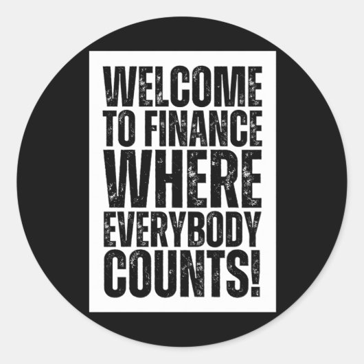 Grappige Kantoor Finance Sticker (Voorkant)