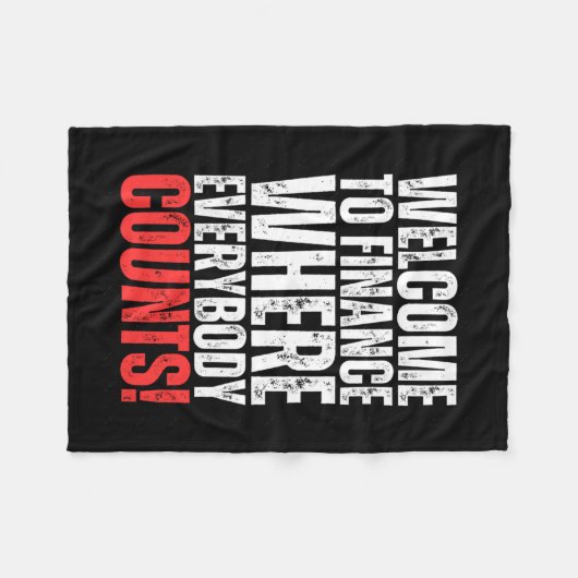 Grappige Kantoor Finance Sticker 2 Fleece Deken (Voorkant (Horizontaal))