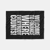 Grappige Kantoor Finance Sticker 3 Fleece Deken (Voorkant (Horizontaal))
