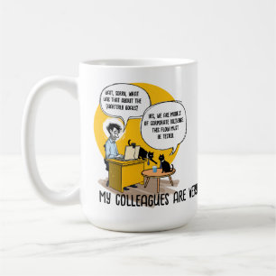 Grappige kantoor kat humor collega cadeau werk mem koffiemok