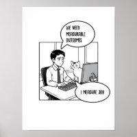 Grappige Kantoor Kat Humor Zakelijke Cartoon