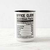 Grappige Kantoor klerk voeding feiten Mok (Midden)