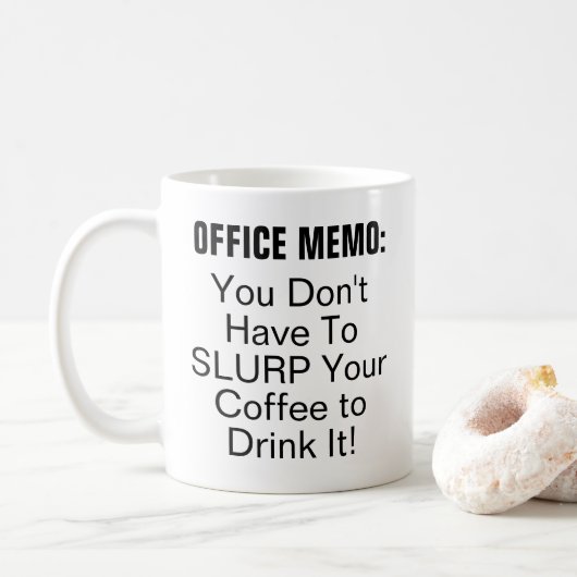 Grappige Kantoor memo slurp collega Koffiemok (Met donut)