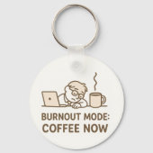 Grappige Kantoor-Sleutelhanger - "Burnout-modus: C Sleutelhanger (Achterkant)