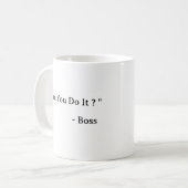Grappige Kantoorbaas Koffiemok (Voorkant links)