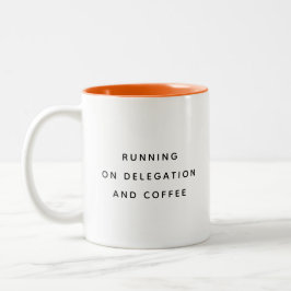 Grappige kantoorbeker voor baas collega manager mo tweekleurige koffiemok
