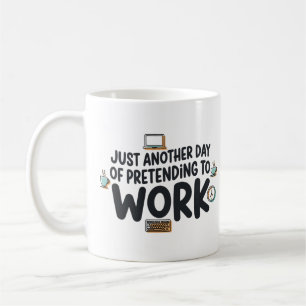 Grappige kantoorhumor doen alsof ze werken collega koffiemok