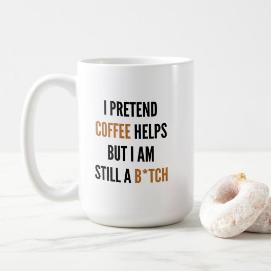 Grappige kantoorhumor koffiemok (Met donut)