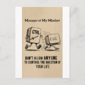 Grappige kantoorhumor: manager van mijn mindset-Br Feestdagenkaart (Voorkant)