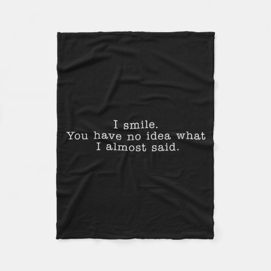 Grappige kantoorhumor sarcastische quote fleece deken (Voorkant)